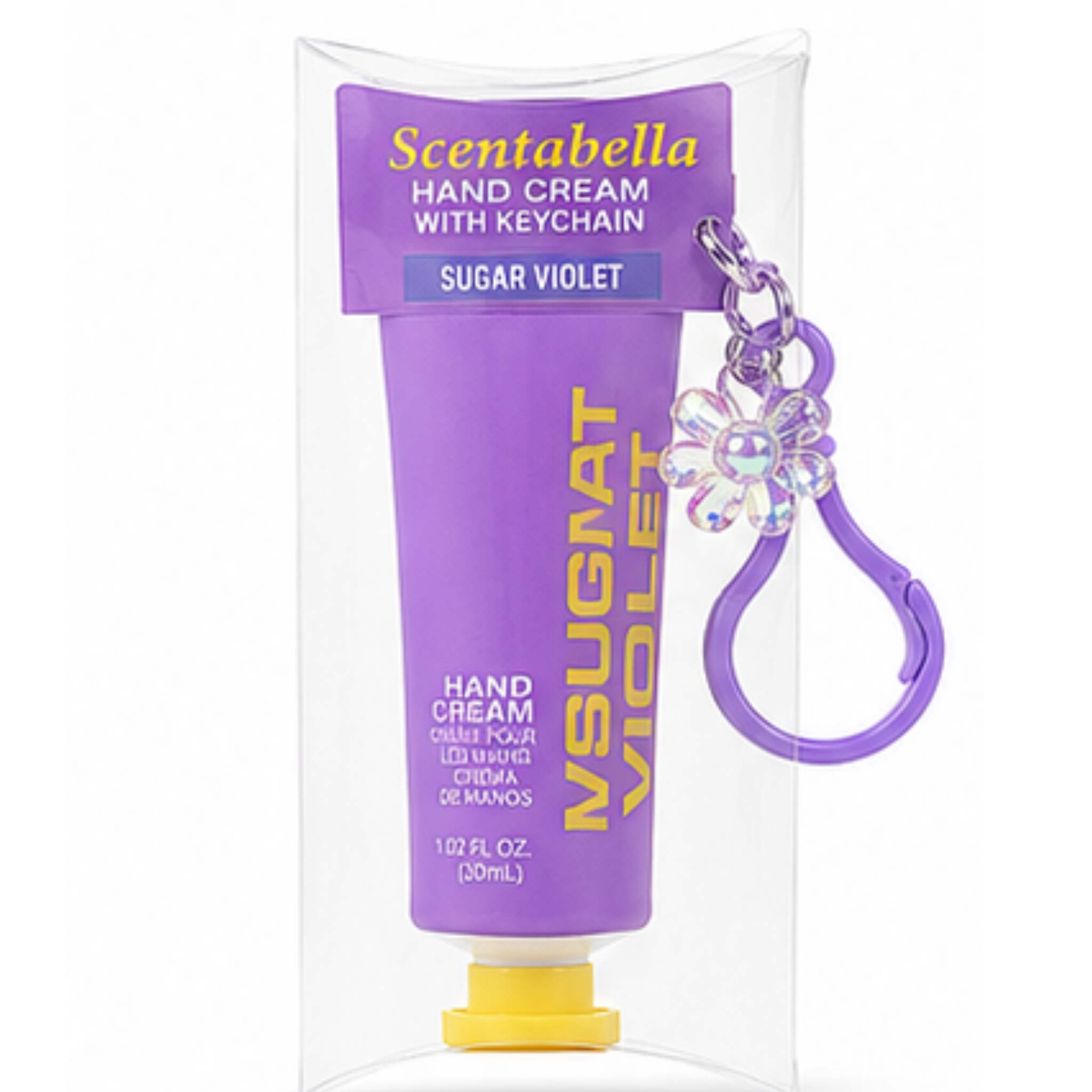 Scentabella Hand Cream with Keychain, 4 Scents, 30ml Tube, 48 Piece Display Box