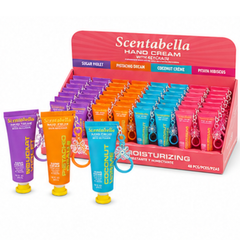 Scentabella Hand Cream with Keychain, 4 Scents, 30ml Tube, 48 Piece Display Box