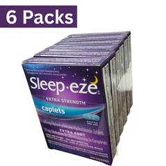 Sleep-eze Extra Strength 50mg Nighttime Sleep Aid Caplets – 10ct Pack of 6