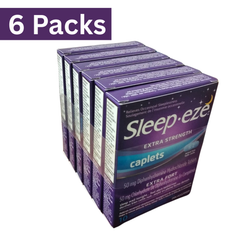 Sleep-eze Extra Strength 50mg Nighttime Sleep Aid Caplets – 10ct Pack of 6