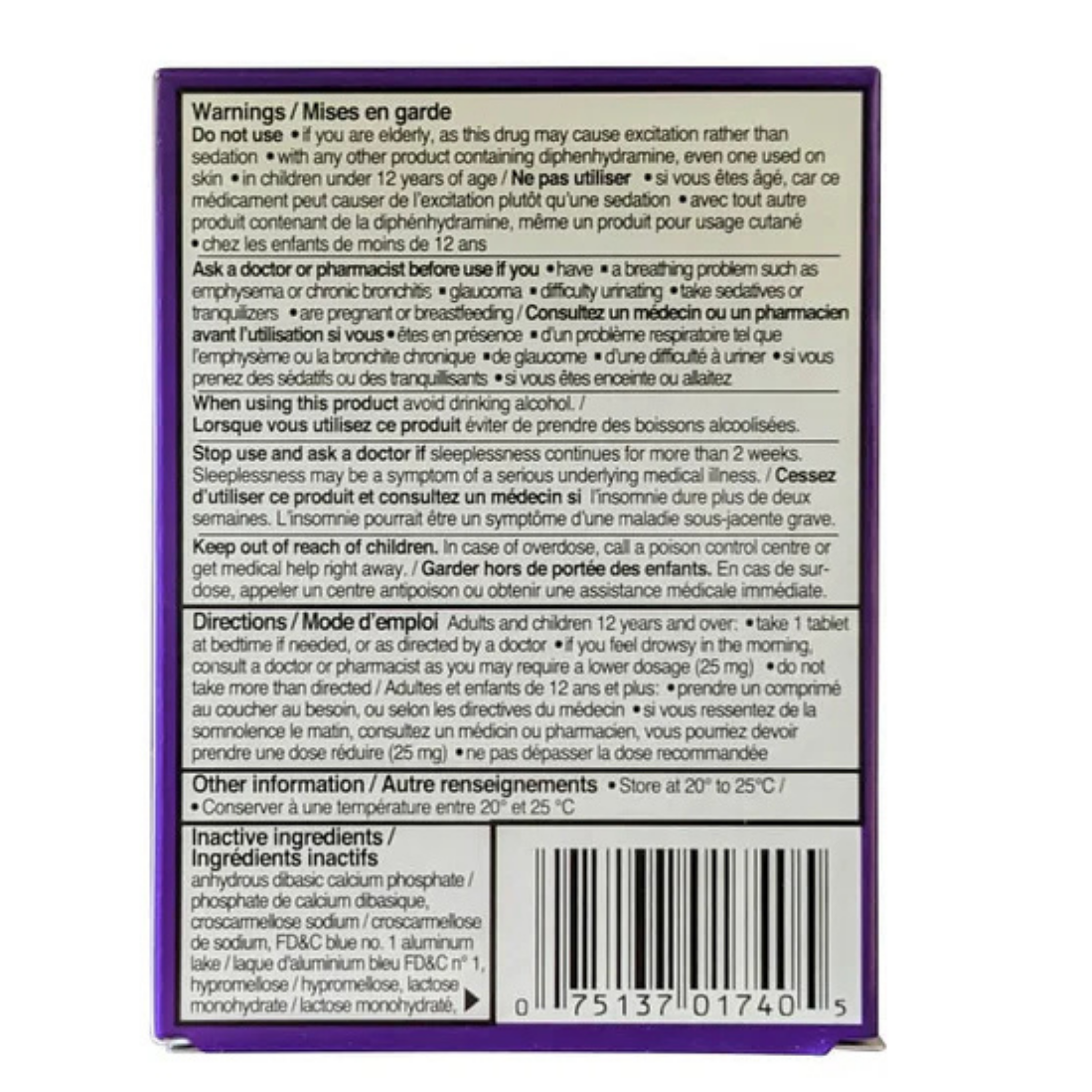 Sleep-eze Extra Strength 50mg Nighttime Sleep Aid Caplets – 10ct Pack of 6