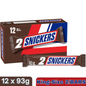 Snickers King Size Peanut Milk Chocolate Bars — Pack of 12 × 93g (2 Bars per pack)