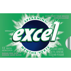 Excel Spearmint Sugar-Free Gum – 1 Pack of 12 Pieces – Sugar-Free Chewing Gum from Canada