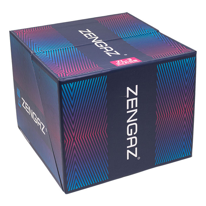 ZENGAZ product packaging box with geometric design on a white background
