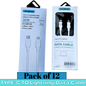 THUNDER BAY Item No. E-CA90148 Type-C to Lightning Fast Charging Data Cable (12 Packs)