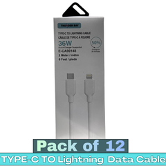 THUNDER BAY Item No. E-CA90148 Type-C to Lightning Fast Charging Data Cable (12 Packs)