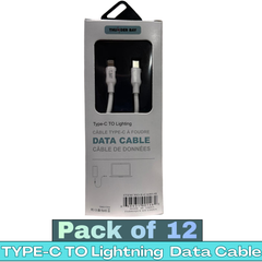 THUNDER BAY Item No. E-CA90148 Type-C to Lightning Fast Charging Data Cable (12 Packs)