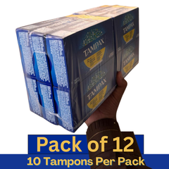 Tampax Cardboard Applicator Regular Tampons Unscented – 10 Count Box Pack of 12
