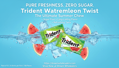 Trident Sugar-Free Chewing Gum – Assorted Flavours – 14 Pieces – Pack of 12