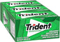Trident Spearmint Sugar-Free Gum 12-Pack Box – Wholesale Packaging Front View