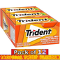 Trident Sugar-Free Chewing Gum – Assorted Flavours – 14 Pieces – Pack of 12