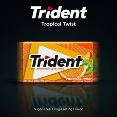Trident Sugar-Free Chewing Gum – Assorted Flavours – 14 Pieces – Pack of 12