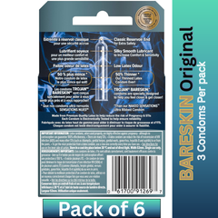 Trojan BareSkin Original Latex Condoms – 50% Thinner – Ultra-Thin Lubricated Protection – 3 Pack (Pack of 6)