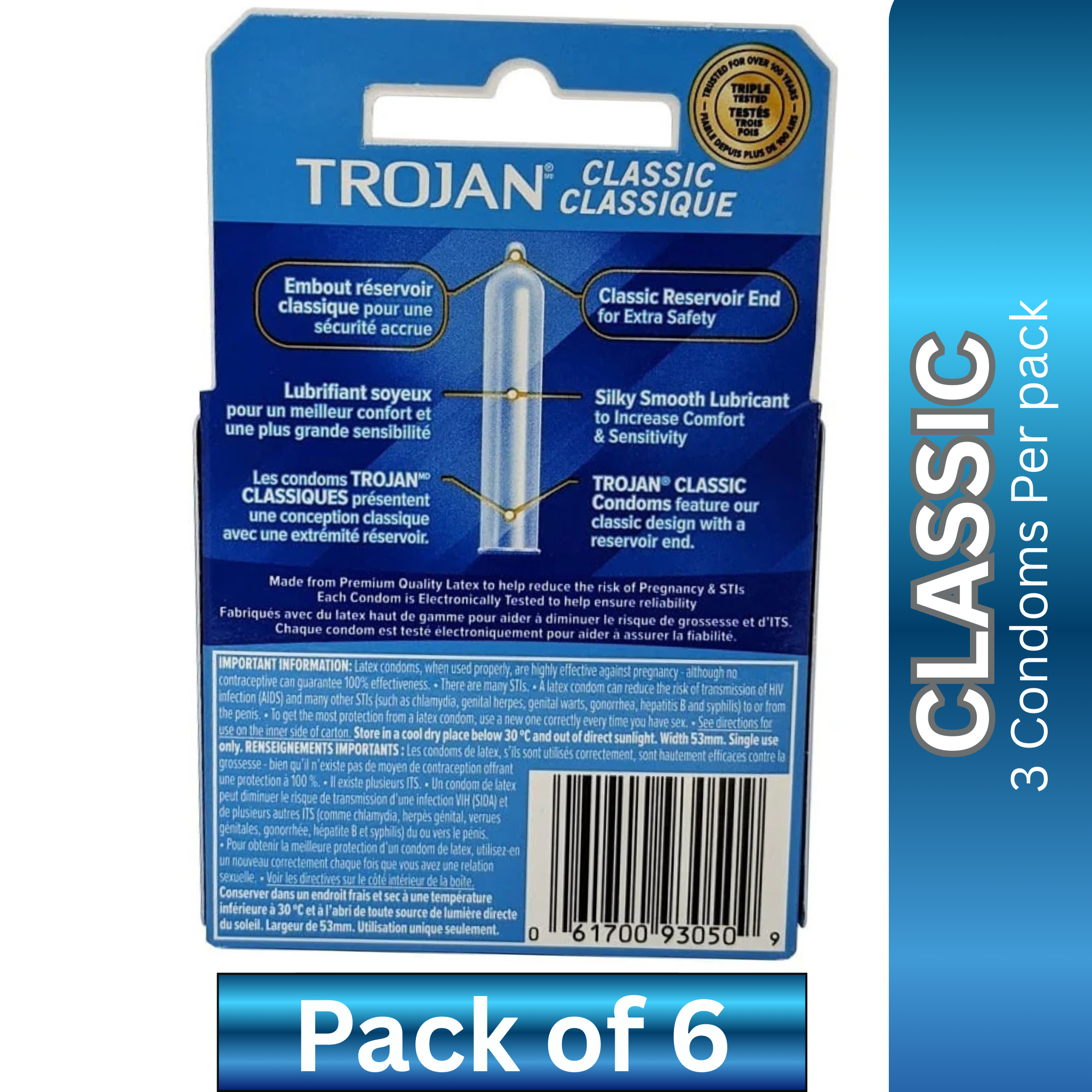 Wholesale Trojan Classic Condoms – Lubricated Latex for Safe Protection