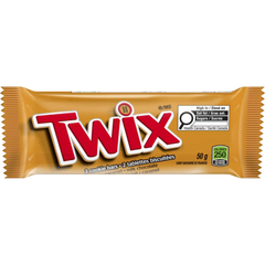 Twix Full Size Caramel Cookie Milk Chocolate Bars — Pack of 12 × 50g (2 Cookie Sticks per pack)