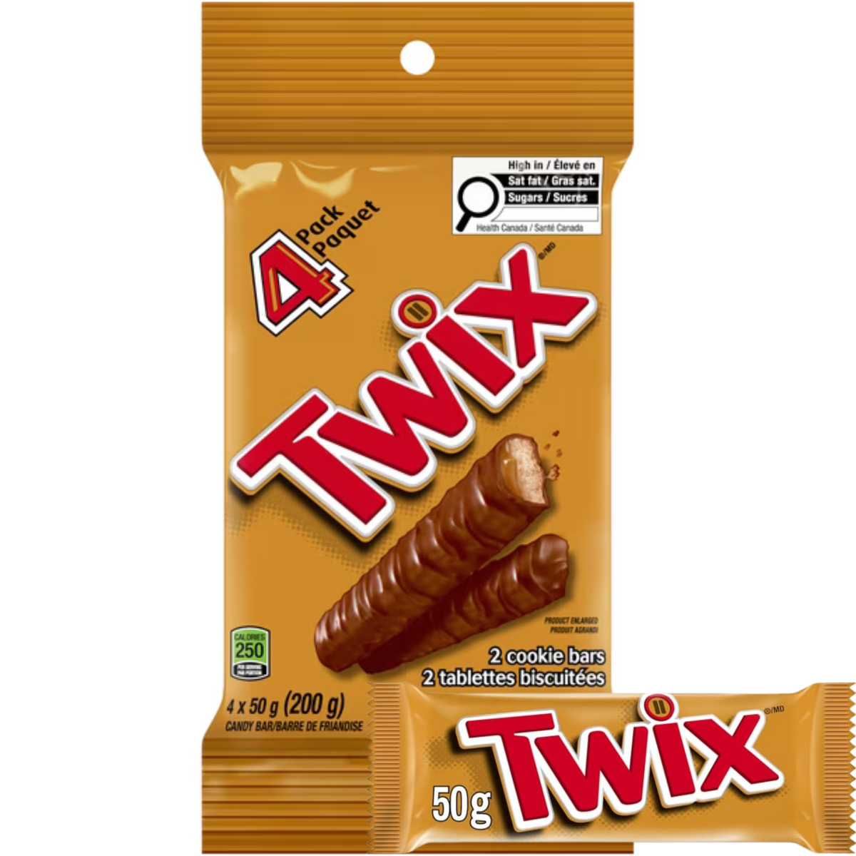 Twix Caramel Cookie Milk Chocolate Bars 200g Pack of 6 Front
