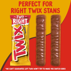 Twix Full Size Caramel Cookie Milk Chocolate Bars — Pack of 12 × 50g (2 Cookie Sticks per pack)