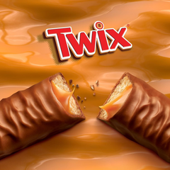 Twix Full Size Caramel Cookie Milk Chocolate Bars — Pack of 12 × 50g (2 Cookie Sticks per pack)