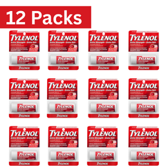 Tylenol Extra Strength 500mg eZTabs – 10 Count Tablets Pack of 12 – Wholesale Pain Relief Medicine