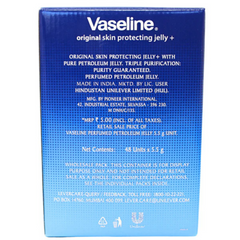 Vaseline Mini Petroleum Jelly Countertop Display – Original Skin Protectant (5.5g Each, Pack of 48)