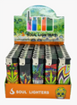 SOUL Classic Torch Lighter – Weed Printed Design | Pack of 50 | Jet Flame | Wholesale Butane Torch Lighter