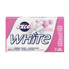 Excel White Bubblemint Sugar-Free Gum – Whitening Chewing Gum – 1 Pack – Canadian Excel Gum