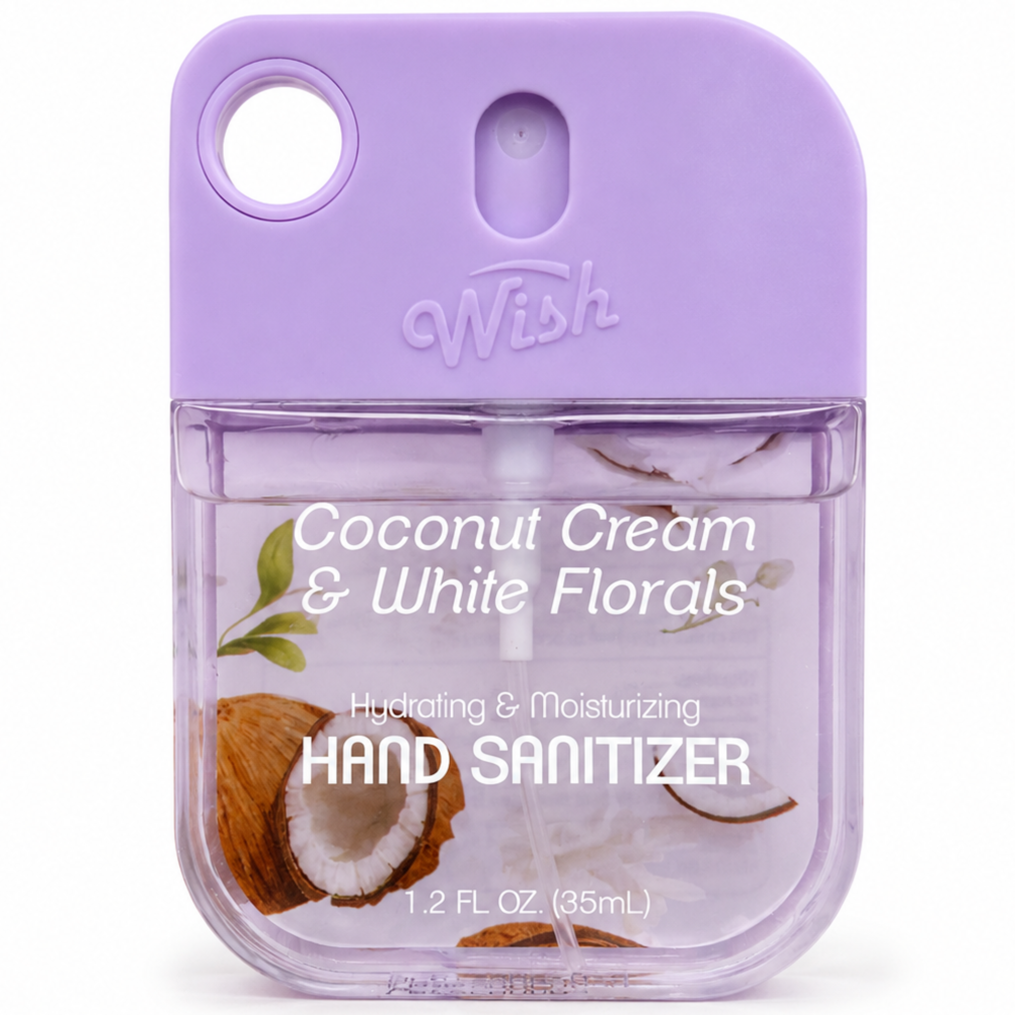 Wish Hand Sanitizer Spray with Keychain, Aloe and Vitamin E, 35ml, 40 Piece Display Box