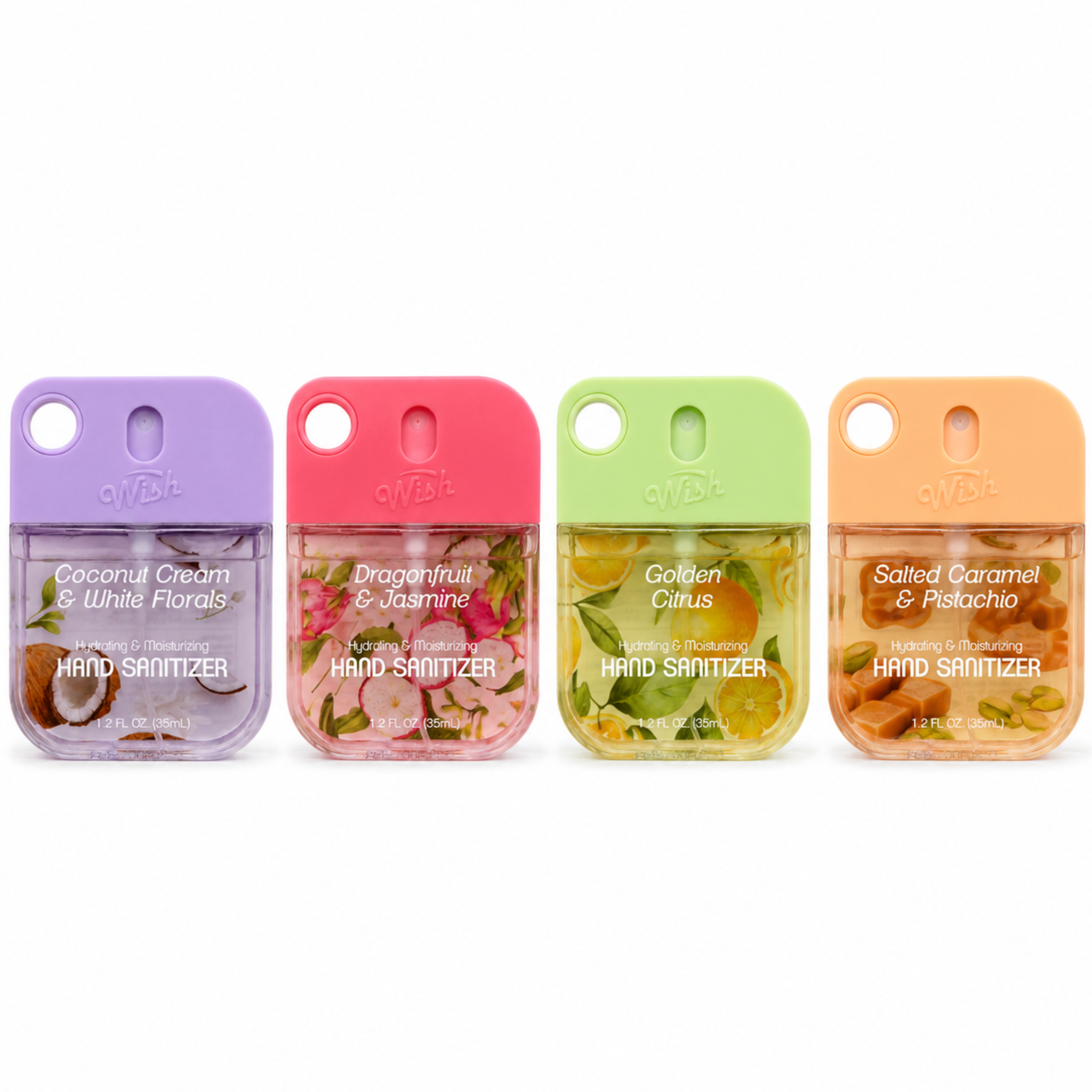 Wish Hand Sanitizer Spray with Keychain, Aloe and Vitamin E, 35ml, 40 Piece Display Box