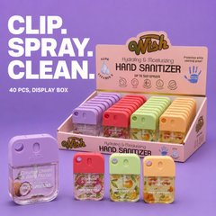 Wish Hand Sanitizer Spray with Keychain, Aloe and Vitamin E, 35ml, 40 Piece Display Box