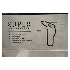 Xuper The Presser Refillable Torch Lighters – 20 Count Display | Windproof, Adjustable Flame & Child-Resistant