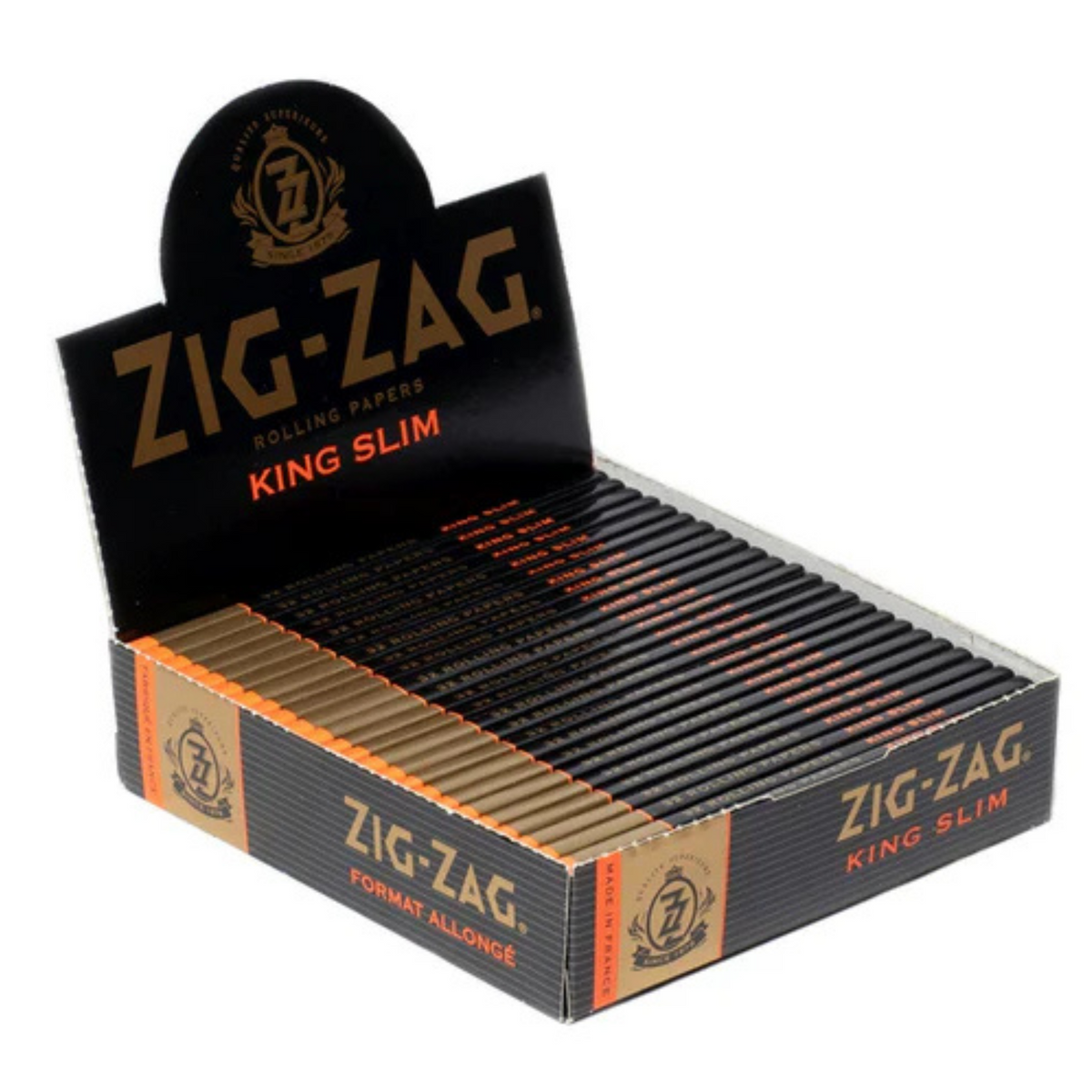 Zig-Zag King Size Slim Rolling Papers – 25 Packs per Box (32 Papers per Pack)