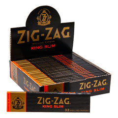 Zig-Zag King Size Slim Rolling Papers – 25 Packs per Box (32 Papers per Pack)