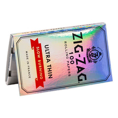 Zig-Zag Silver Ultra Thin Slow Burning Rolling Papers – Single Wide | Carton of 25 Packs (100 Leaves per Pack)
