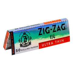 Zig-Zag Ultra Thin 1¼ Slow Burning Rolling Papers – 25 Packs, 50 Leaves Each