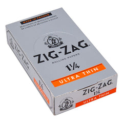 Zig-Zag Ultra Thin 1¼ Slow Burning Rolling Papers – 25 Packs, 50 Leaves Each