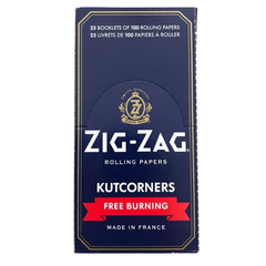 Zig-Zag Blue Kutcorners Rolling Papers Box – Single Wide (25 Packs)