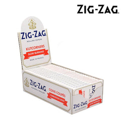 Zig-Zag White Kutcorners Rolling Papers Carton – 25 Packs of 100 Leaves