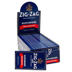 Zig-Zag Blue Kutcorners Rolling Papers Box – Single Wide (25 Packs)