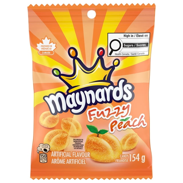 Maynards Fuzzy Peach 154g – Front View
