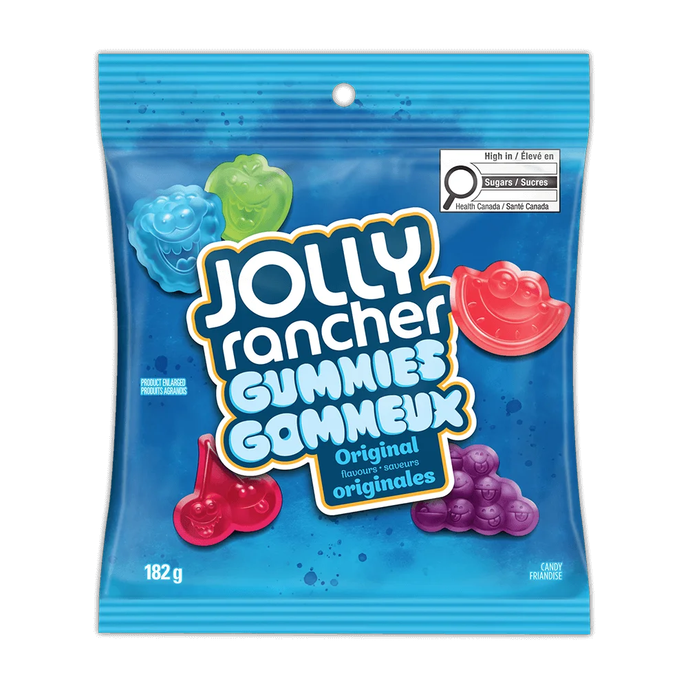 JOLLY RANCHER Gummies Original Flavoured Candy 182g – Assorted Fruit Flavours | Wholesale Pack of 12