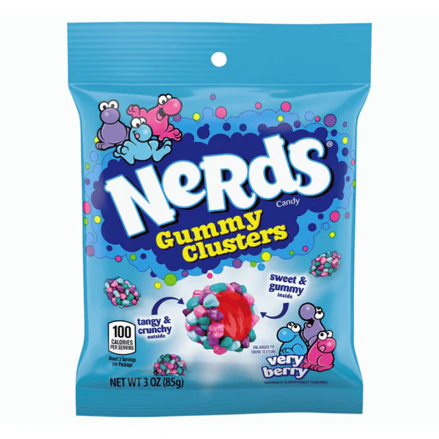 Nerds Gummy Clusters Very Berry 85g – Front View