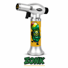 Soul Lighters Triton Mixtape Triple-Jet Butane Torch Lighter – Pistol-Grip, 1300°C, Continuous Burn, Novelty Prints (Box of 8, 15 cm)