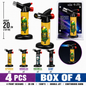 Soul Lighters Titan Stoner's Pick dual-jet butane torch lighter box of 4, novelty prints, 20 cm