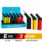 Soul Lighters Extended-Nozzle Angle Triple-Jet Torch Lighter, 3 colours, 6-count
