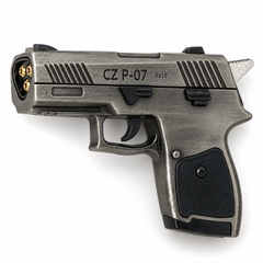 Soul Lighters Sidearm Triple-Jet Pistol Butane Torch Lighter – Antique Gunmetal & Copper, Trigger Ignition, Child-Resistant Lock, 2 Finishes (16-Count Display, 6.5 cm)