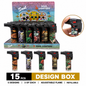 Soul Lighters Casino Print Refillable Jet Torch Lighter, Windproof Single Flame, Display Box of 15