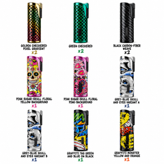 Soul Lighters Single-Jet Torch Lighter – Adjustable Flame, Right-Side Rotate-to-Ignite Trigger, 9 Assorted Street-Art & Metallic Designs (12-Count Display)