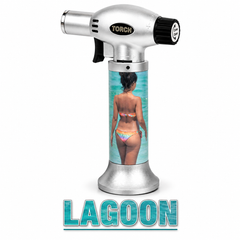 Soul Lighters Triton Riviera Beach Pin-Up Triple-Jet Butane Torch Lighter – Pistol-Grip, 1300°C, Continuous Burn (Box of 8, 15 cm)