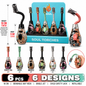 Soul Lighters Mamba flexible-neck butane torch lighter 6-count display, street-art prints, 18 cm