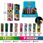 Soul Lighters Single-Jet Street-Art Torch Lighter, 9 designs, 12-count display